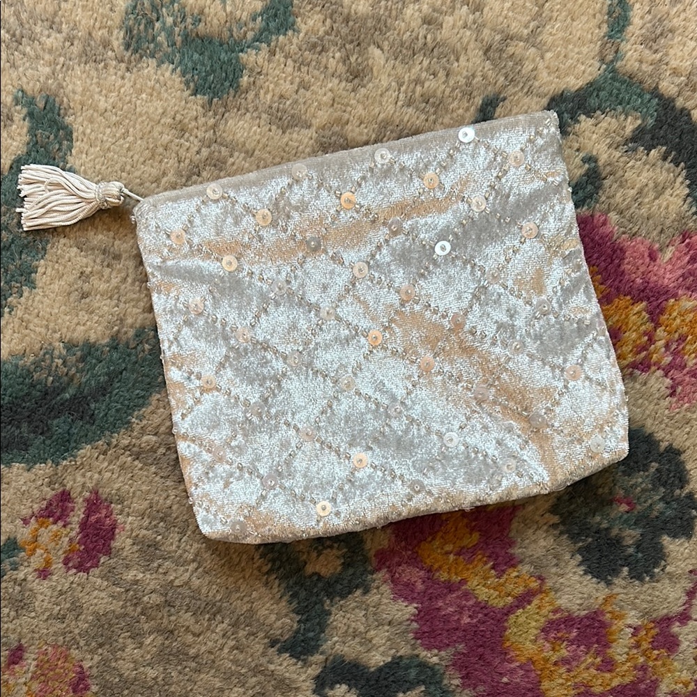 Bath & Body Works Silver Sequin Pouch